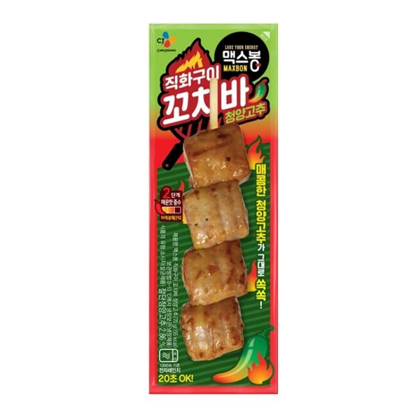 CJ제일제당 CJ제일제당 휴게소 편의점 피씨방 맥스봉 직화구이 꼬치바 청양고추 핫바 아이간식 야식 안주 70g 3팩 1세트
