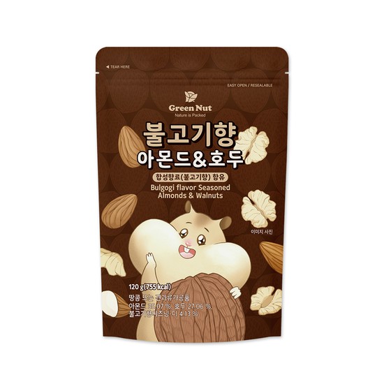 동우농산 그린너트 불고기향 아몬드&호두 120g