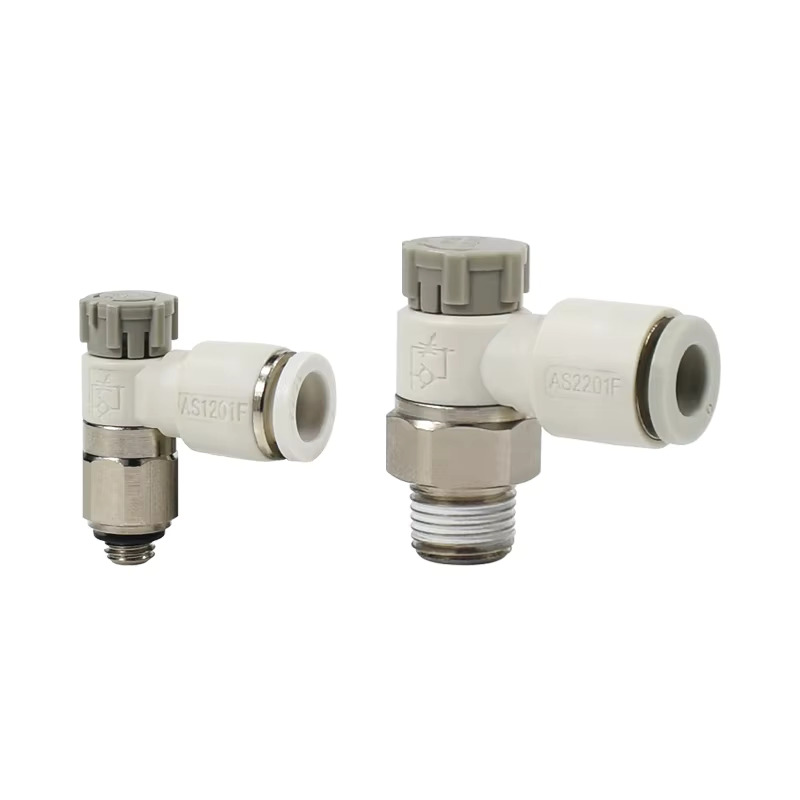 엘보 피팅 유량 제어 밸브 레귤레이터 속도 가스 AS2201-M5-04A AS3201F-03-12SA AS1201F
