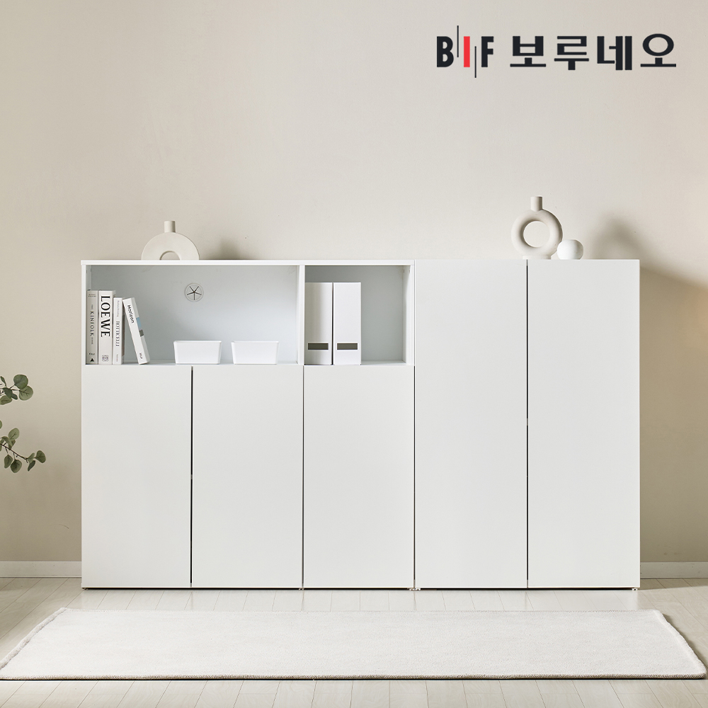 보루네오 키첸 주방수납장 2000 K세트 슬림 3단 부엌 키큰 팬트리장 선반