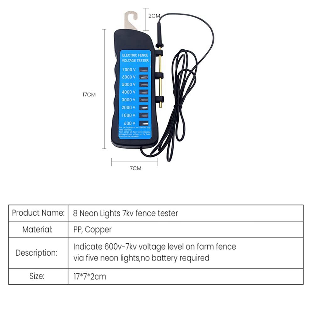 전압 전기 울타리 테스터 마당 펜싱 테스터 유명한 제품 2Kv -12Kv