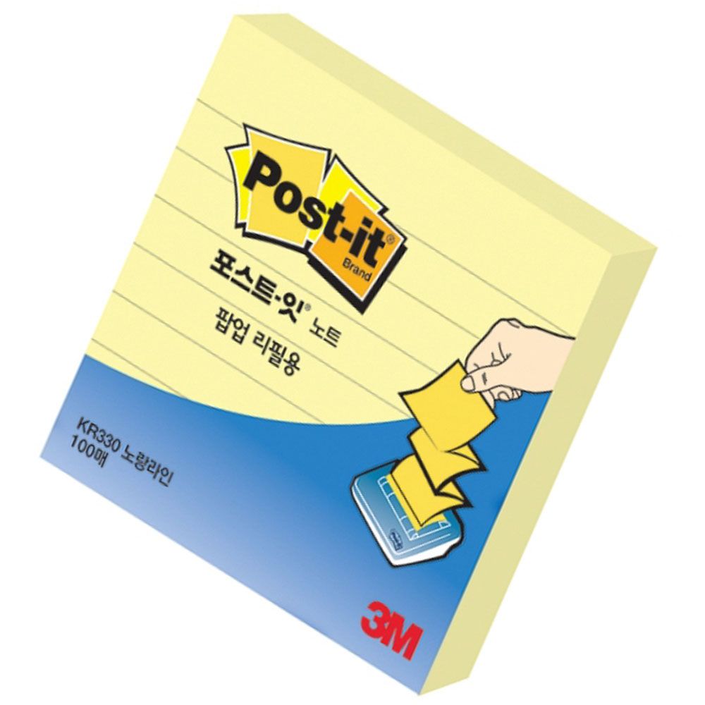 3M 포스트 잇 팝업리필 라인 76x76mm 1p 접착식
