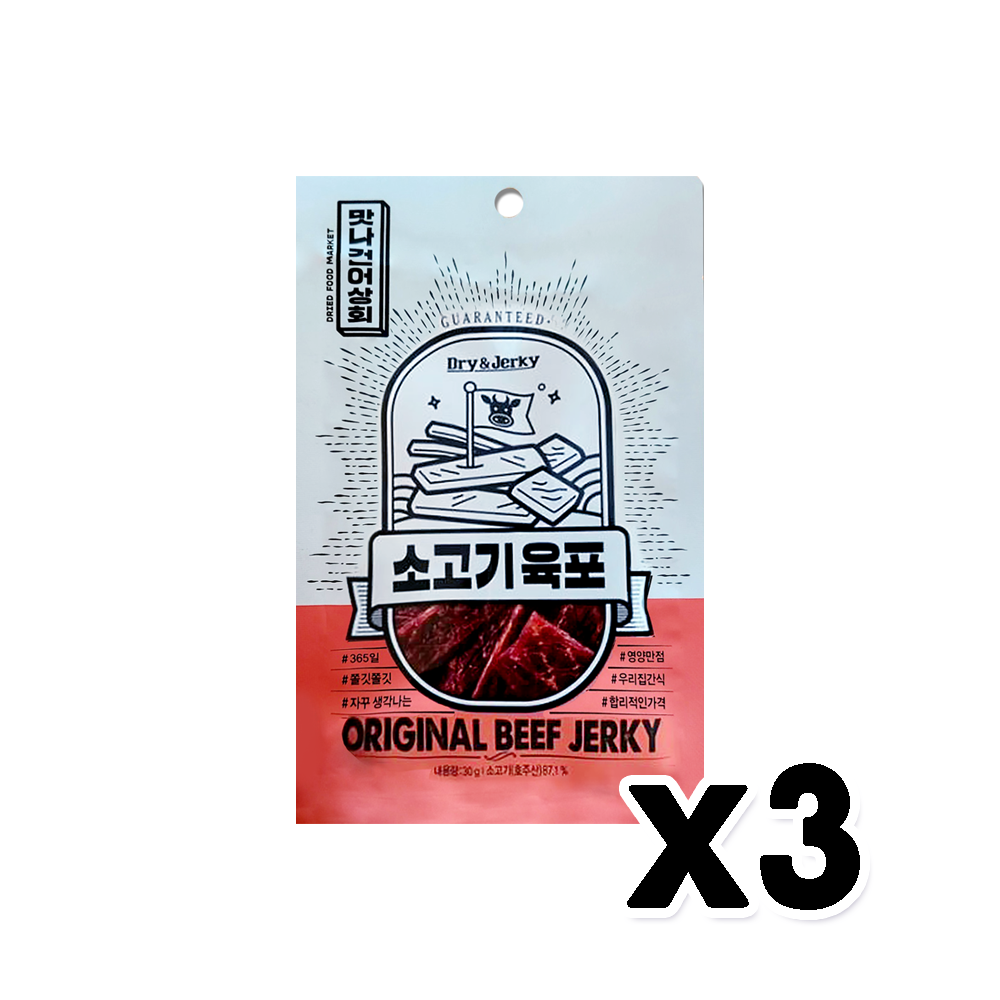 맛나건어상회 소고기육포 안주간식 30g x 6개
