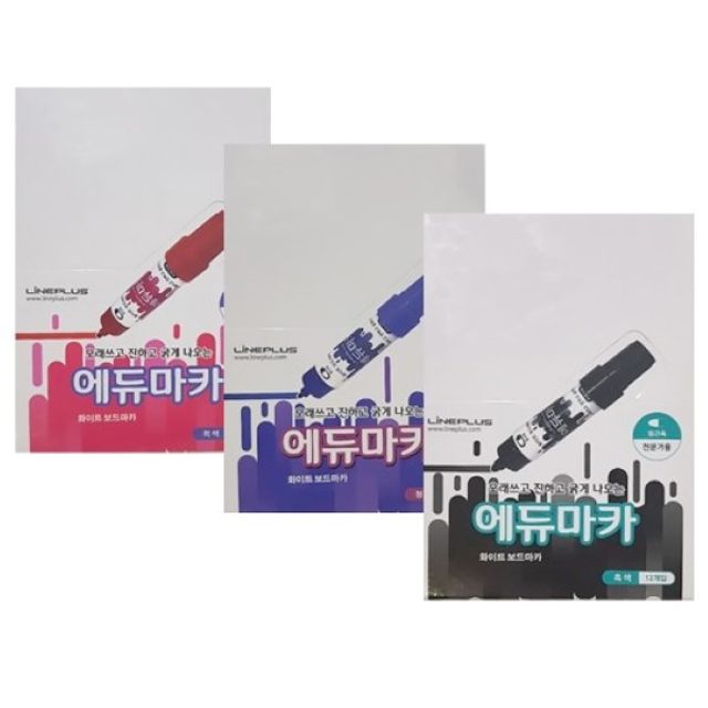 라인프러스 에듀마카 보드마카 12자루 굵은펜