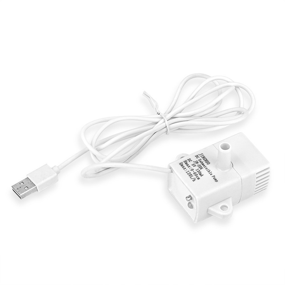 DC USB 워터 펌프 5V 120L h 잠튜닝 미니 물고기 탱크 고양이 반려견 분수 술꾼 브러쉬리스 LED 조 JN-206
