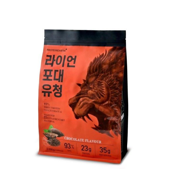 프로틴코리아 라이언 포대유청 초코맛 2kg