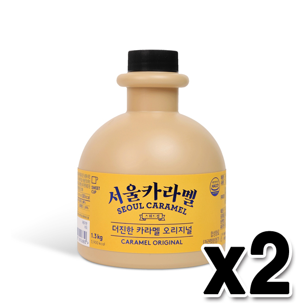 스위트컵 더진한 카라멜 오리지널 소스 1 3kg 2개1세트