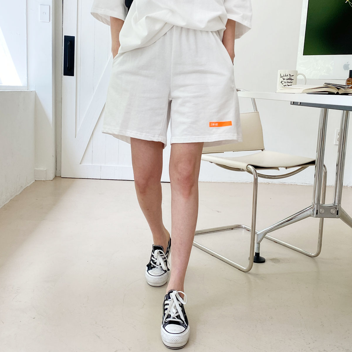 시크블랙 라벨미 라운드넥 베이직 옆프린팅 반팔 세트