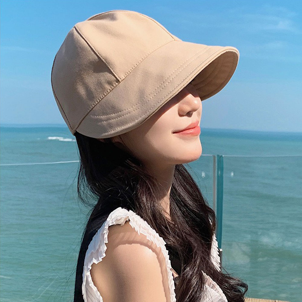 여성 여름 코튼 린넨 벨크로 버킷햇 벙거지모자