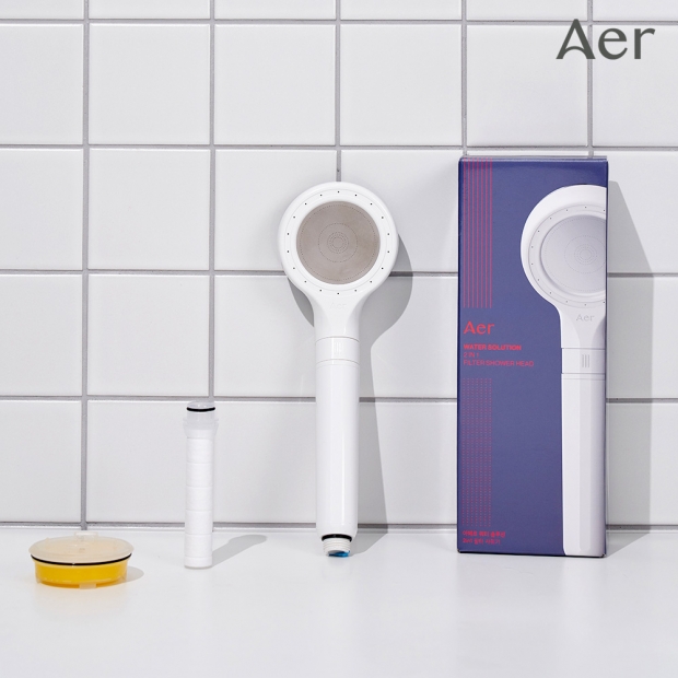 AER 아에르 워터 솔루션 2in1 비타민 필터 샤워기 세미먼트필터 비타민필터
