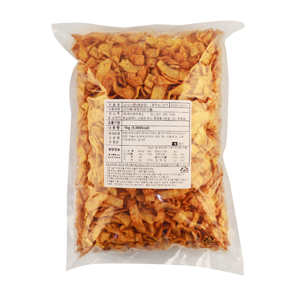 추억의옛날과자 대용량 난나나콘 매운맛 옛날간식 1Kg