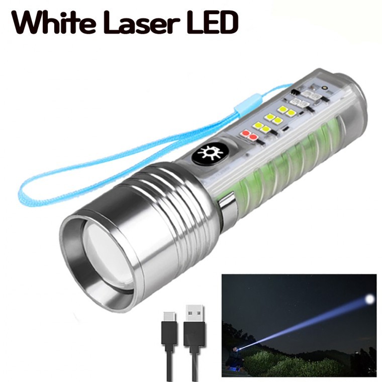 강력밝기 Laser LED 충전식 줌 서치 라이트 손전등 후레쉬 C아0 DJD520A
