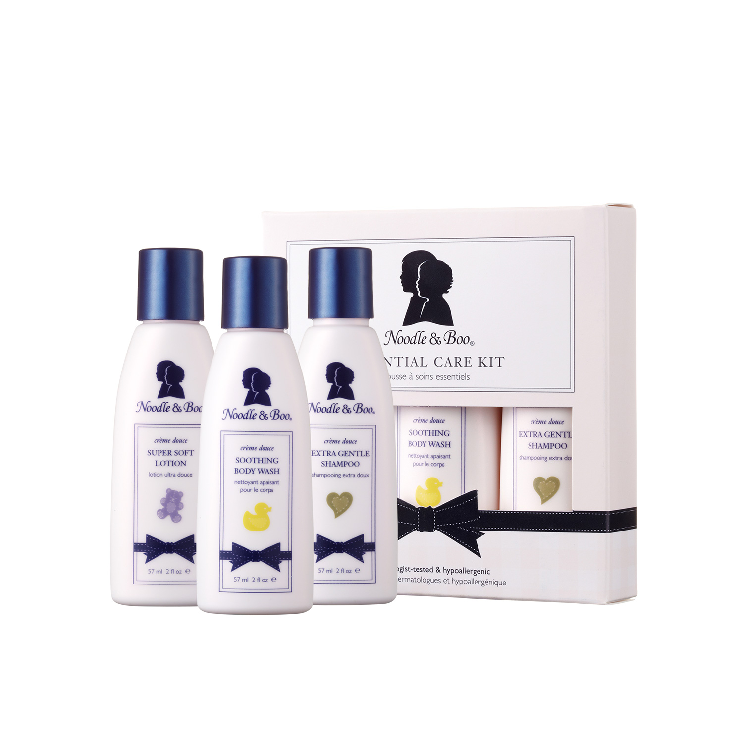 누들앤부 에센셜 케어키트 3종세트 (수퍼 소프트 로션 59ml + 수딩 바디 워시 59ml + 엑스트라 젠틀 샴푸 59ml)