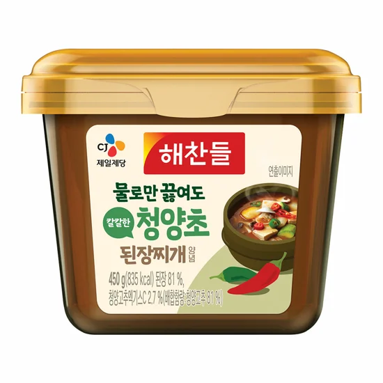 CJ제일제당 해찬들 물로만 끓여도 칼칼한 청양초 된장찌개양념 450g