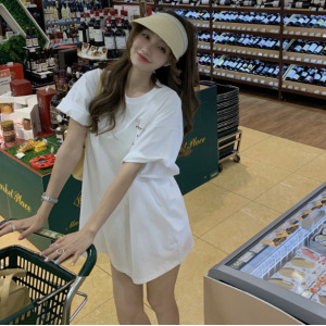 프린팅 박스 오버핏 홀리데이 티셔츠 스마일 반팔티셔