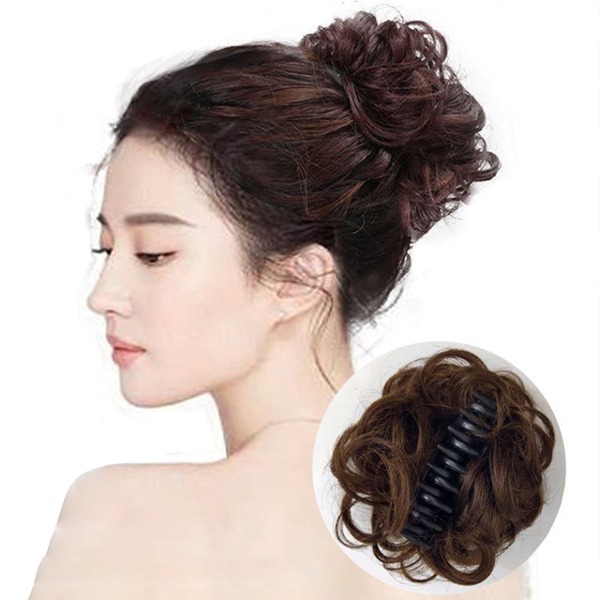 브리치 핑크비올라샵 유키 똥머리 올림머리 당고 웨이브 부분 가발 집게핀