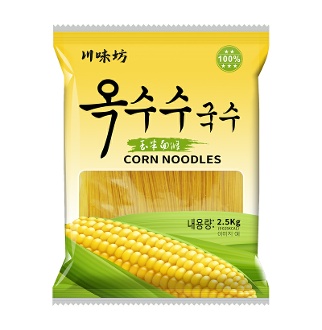 천미방 중국식품 옥수수면 옥수수국수 2 5키로 마라탕재료 마라탕만들기 2 5kg 1개