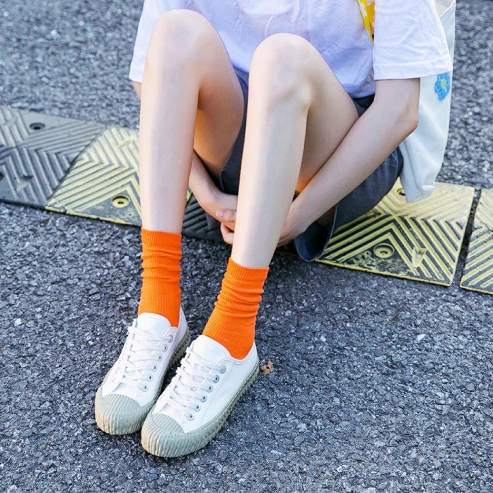 크레용 골지 무지 양말 여성양말 무압박 20컬러