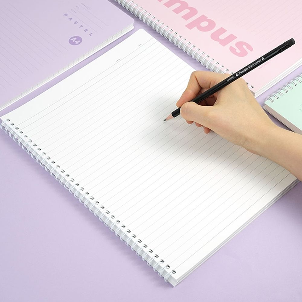 핑크풋 노트 필기 공책 파스텔 스프링 A4 노트 연습장