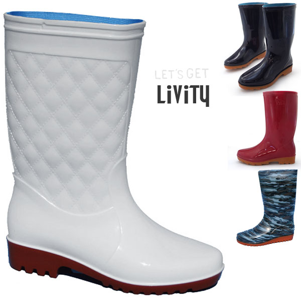 비엠씨 230-280mm LIVITY 남녀공용 논슬립창 방수 PC미들장화 작업화 레인부츠 텃밭장화 여 P5760 255