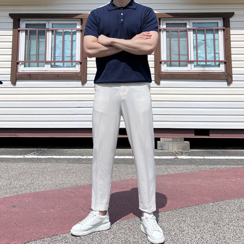 오버핏카라티 머슬핏반팔 카라티 파란색 결혼식