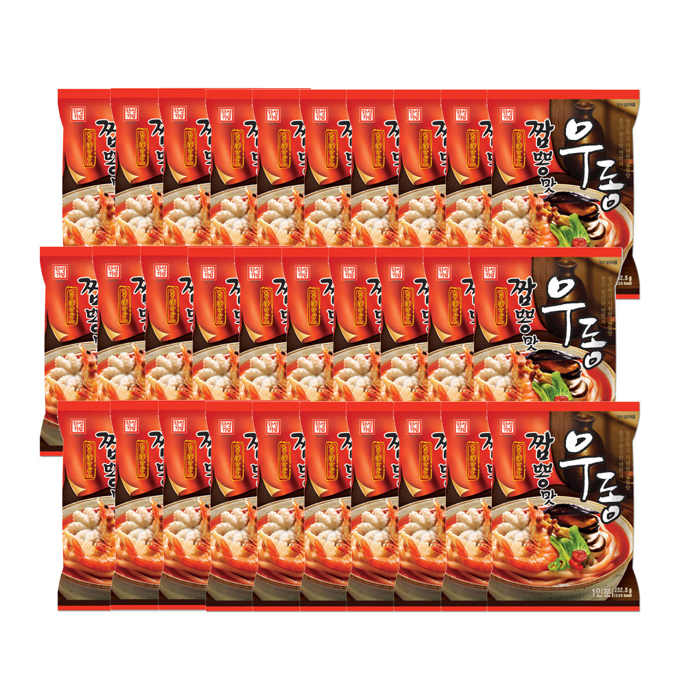 간편조리 한성 짬뽕우동 매콤 칼칼한 짬뽕맛 우동 232g 30개