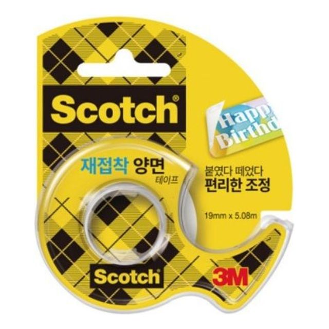 3M 스카치 투명 양면 테이프 238 재접착 19mmx5m