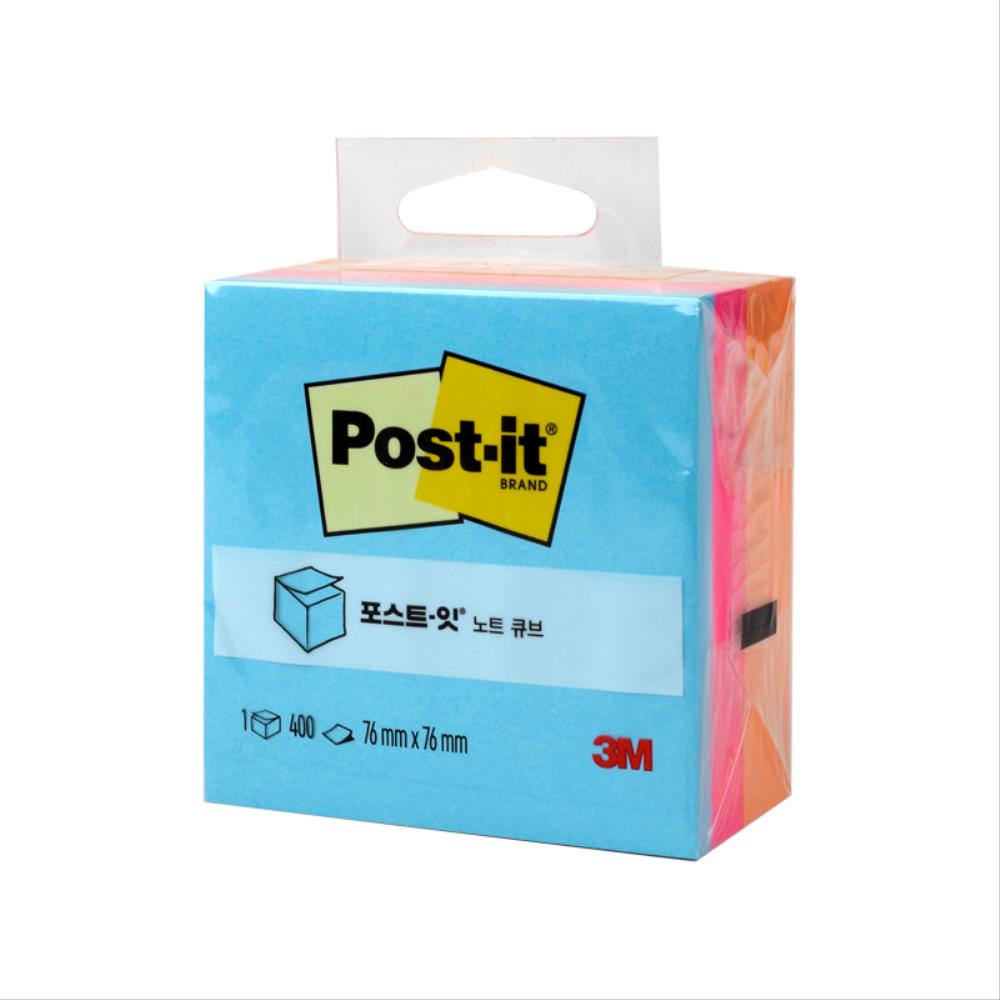 포스트잇 노트 큐브 mm 3색 4 2053JSELTJSO 76X76