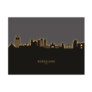 Trademark Fine Art Braunschweig 독일 스카이라인 글로우 II 캔버스 아트 by Michael Tompsett