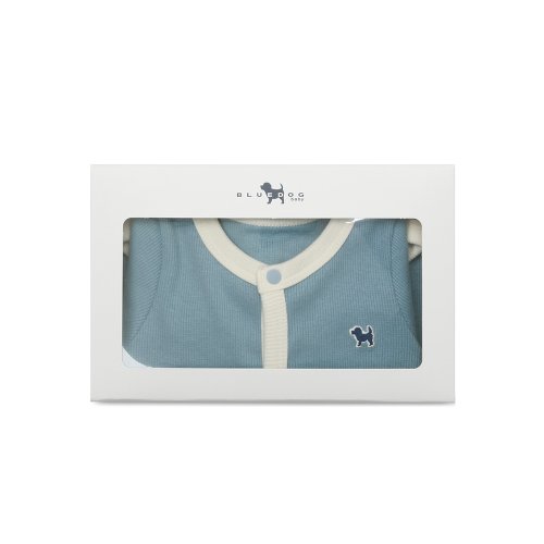 블루독베이비 블루독베이비 BL 모달골지컬러 배내바디수트SET A 44170-040-16 44A70-040-15