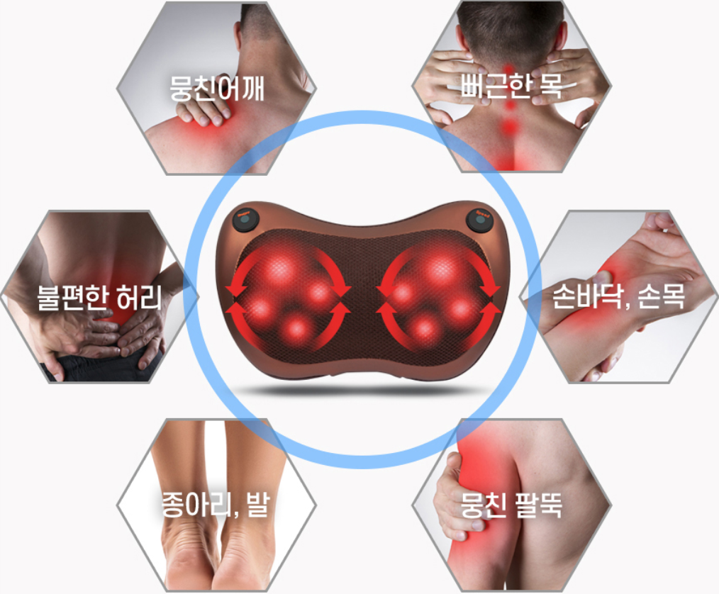 GOON 힐링케어 안마기 지압 온열 마사지기 GA-30000