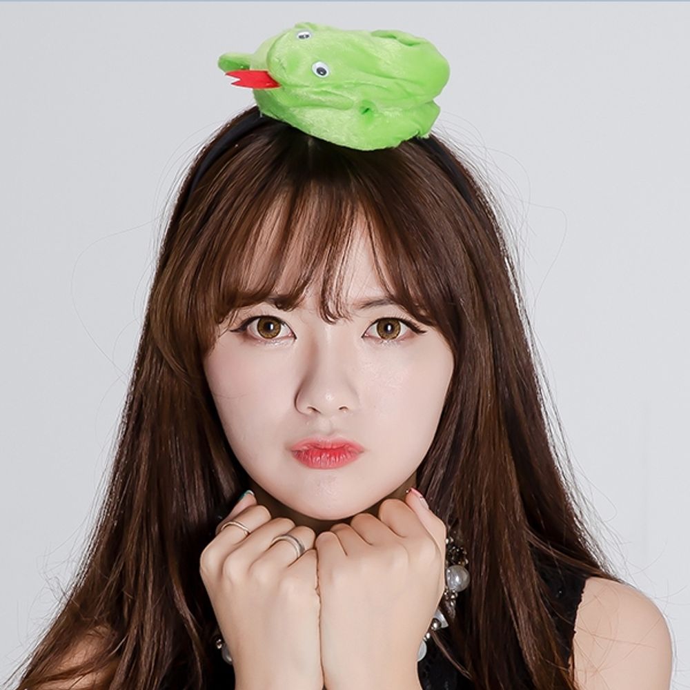 축제체육대회 뱀장식 헤어머리띠 여성헤어밴드 헤어띠