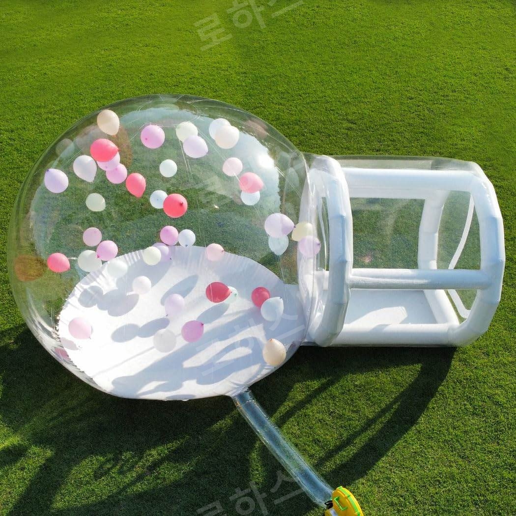 팽창식 버블 야외 텐트 투명 PVC 텐트 송풍기 투명 돔 풍선 야외 파티 쇼