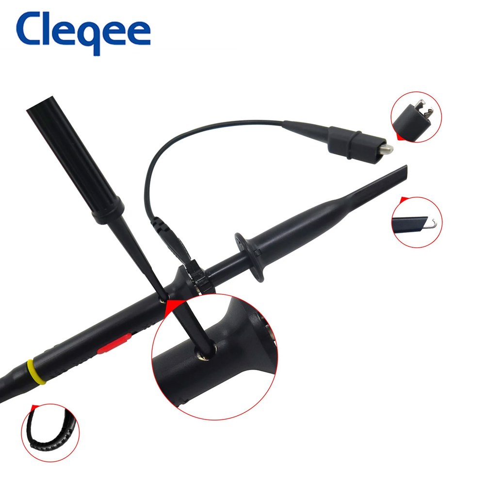 Cleqee 오실로스코프 프로브 BNC 보호 캡 안전 플러그 스코프 X1 X10 z DC-300MH P7300