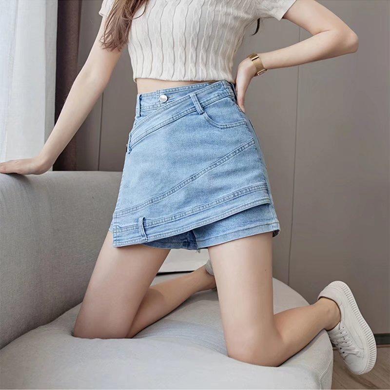청치마바지 데님 치마 바지 청 스커트 여름 연청 언발란스 2종