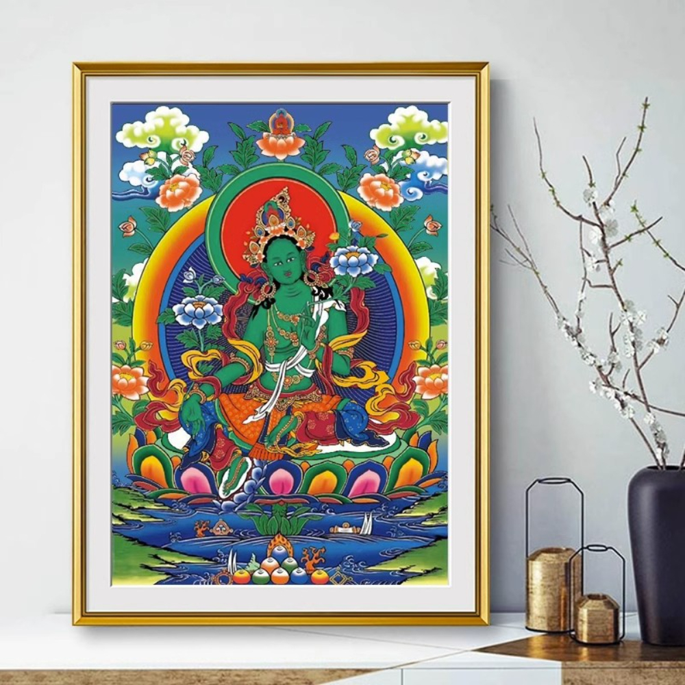 종교 탱화 비즈 보석십자수 DIY 법당 신당 인테리어 큐빅 그림 만들기 불교 취미 구슬십자수 1개