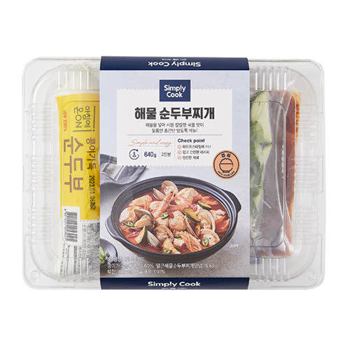 참맛나라 심플리쿡 해물 순두부찌개 2인분 640g