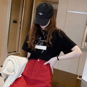 여름 여성 데일리 기본 레터링 반팔 티셔츠