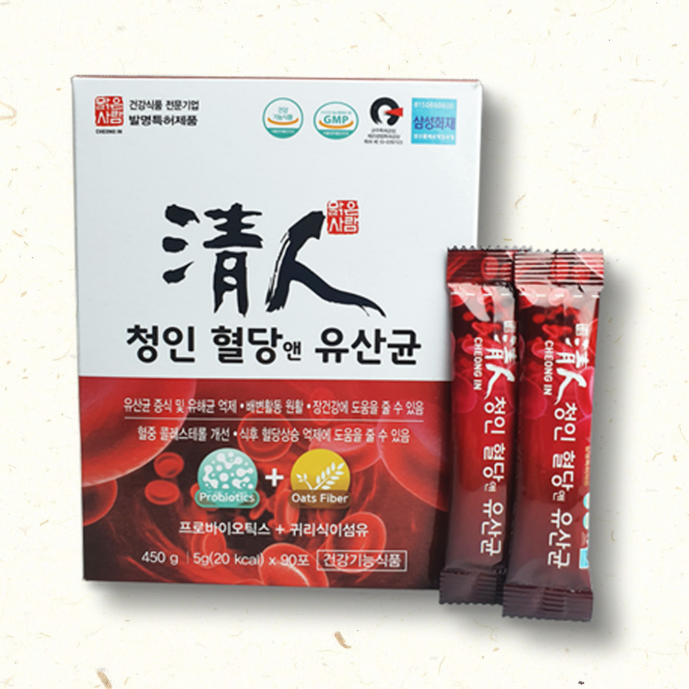 청인 혈당앤유산균 5g x 90포