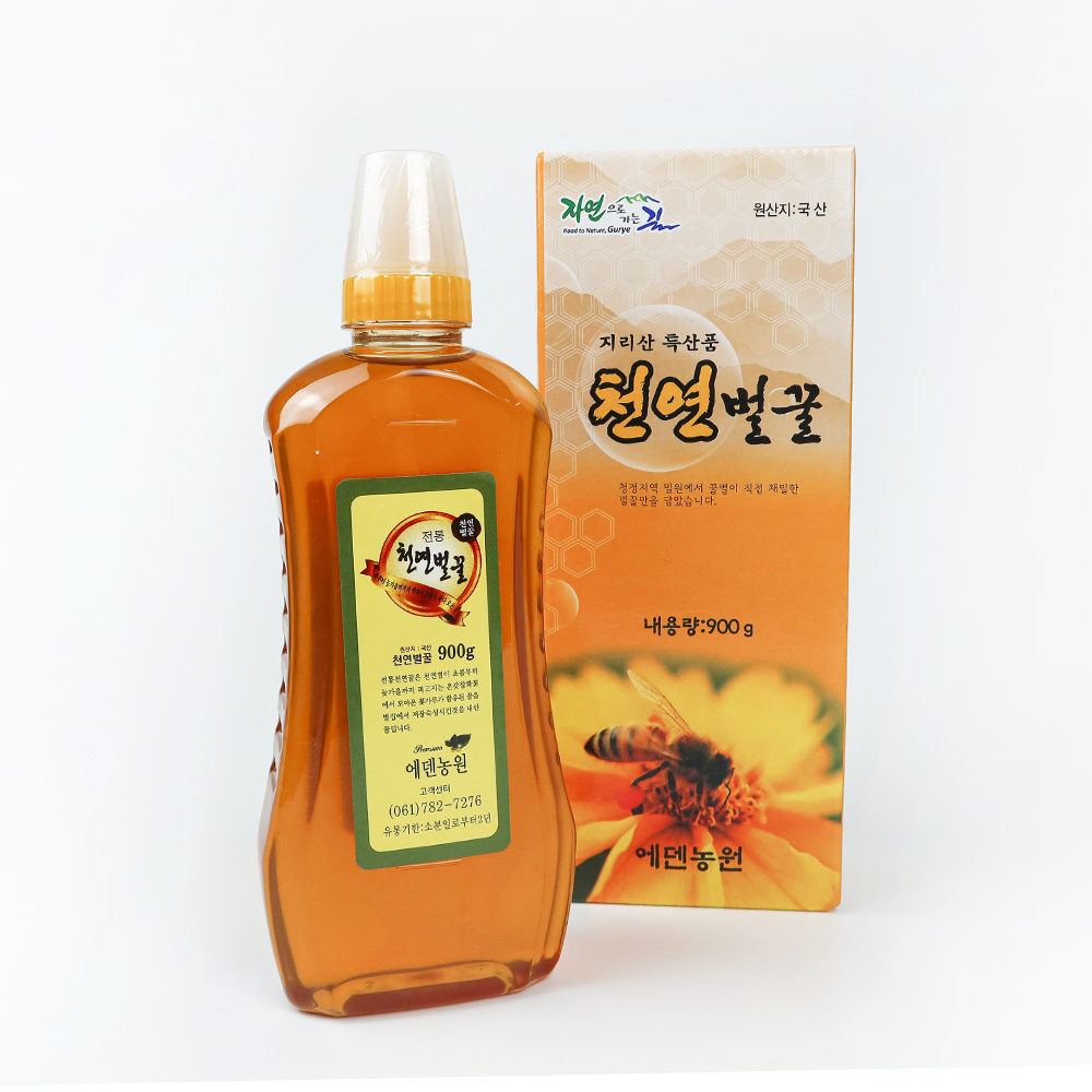설탕이 0 1 도 안들어간 지리산 구례 천연벌꿀 900g