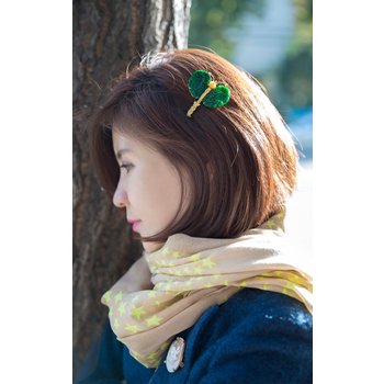 나스첸카 탐나는 도다 2 염색 비취 헤어핀