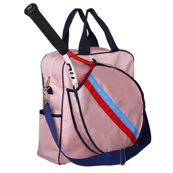 프라이데이러브 테니스 가방 TENNIS BAG-CHERRY BLOSSOM with and sky stripe 칼라 스트랩