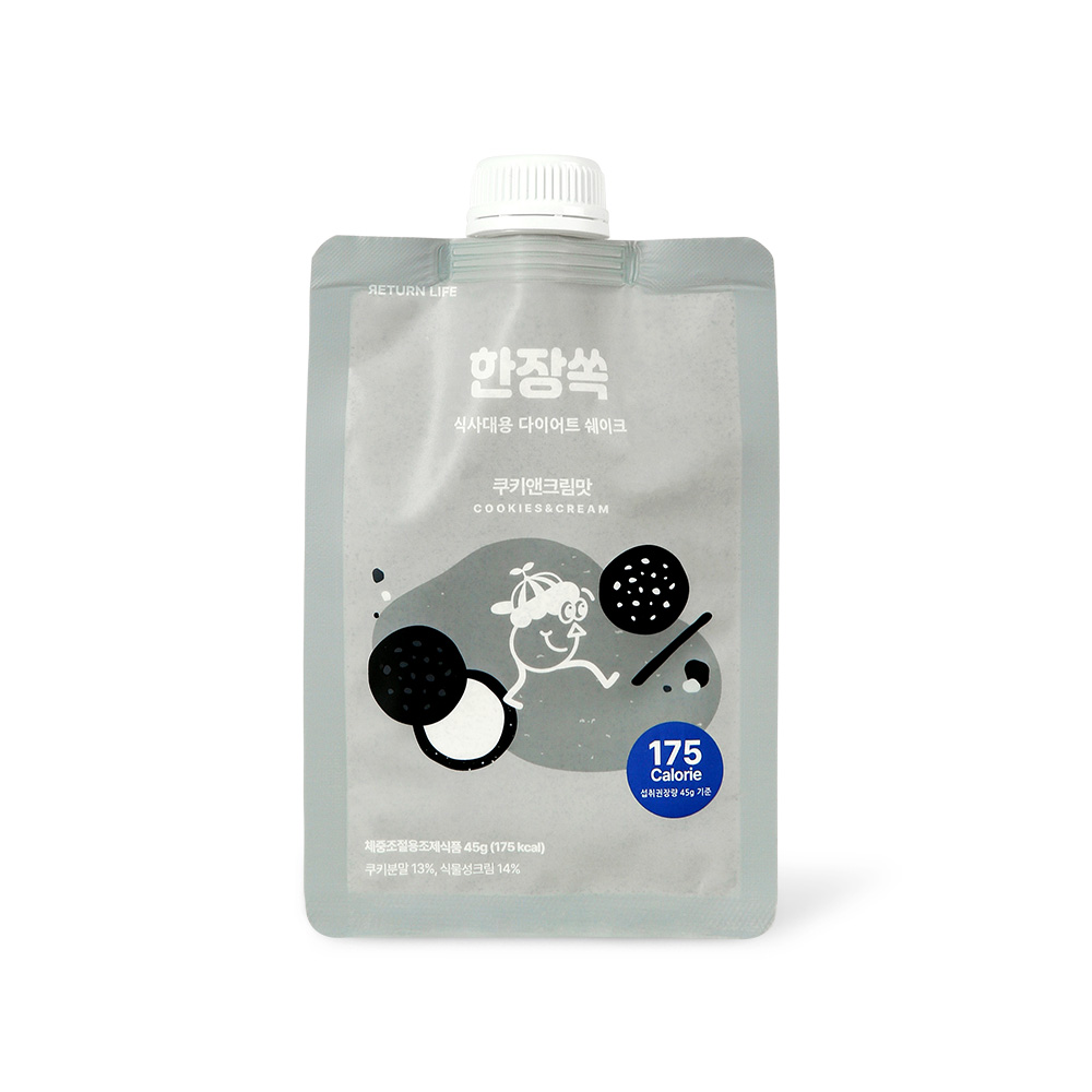 한국네츄럴팜 리턴라이프 한장쏙 쿠키앤크림맛 45g