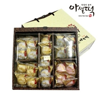 아셀떡 자연맛남 굳지않는 선물용 두텁떡 45구 쑥 복분자 호박 블루베리 랜덤