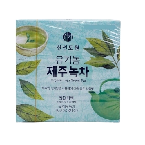 다송식품 신선도원 유기농 제주 녹차 1.2g x 50개입