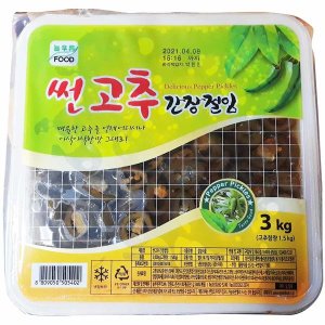 늘푸른푸드 늘푸른 고추 장아찌 썬고추 간장 절임 3Kg