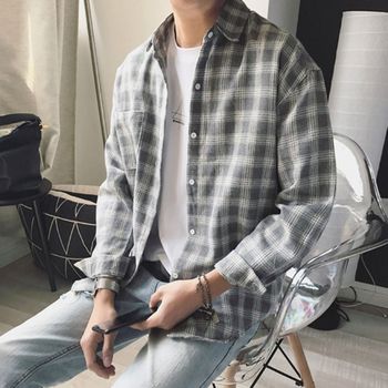 봄 3색 가을 체크셔츠 캐중러 남성 남자셔츠 체크남방