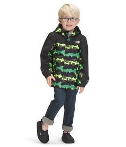 노스페이스 THE NORTH FACE 아동용 안토라 레인 재킷 딥 그래스 그린 마운틴 파노라마 프린트 7 초록색