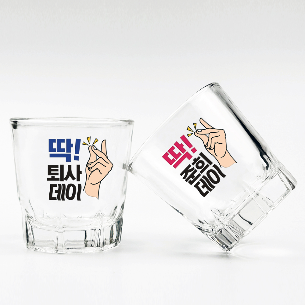 소주잔제작 커스텀 술잔 집들이선물 인쇄 각인 동화 캐릭터 소주잔 개별맞춤 인싸템 A타입 패러디형 A06 딱 좋은데이 그린 1개