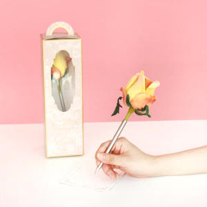 비아케이스튜디오 옐로우오렌지 타이니 로즈 장미 플라워펜 - tiny rose flower pen
